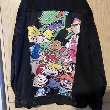 Giacca di jeans Nickelodeon nera taglia S