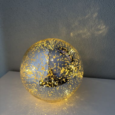 LED Glaskugel / Weihnachtsdeko mit Licht
