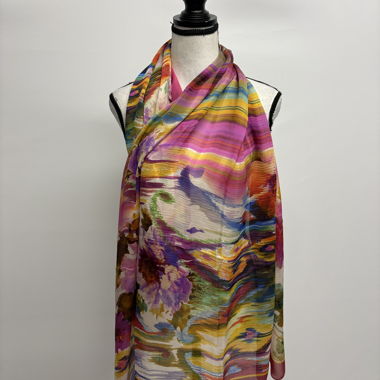 Maryan Mehlhorn Silk Pareo Pink Scarf