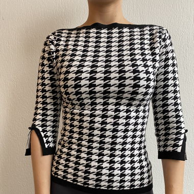 Houndstooth top, Banned Apparel, thick and warm