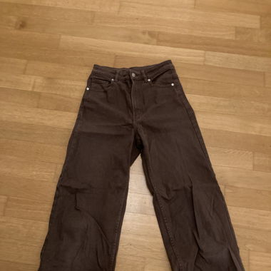 Brown wide leg jeans