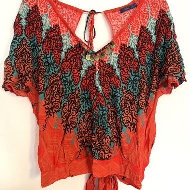 Camicia/Blusa Estiva con Schiena Scoperta, Taglia M