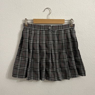 Plaid Pleated Skirt
