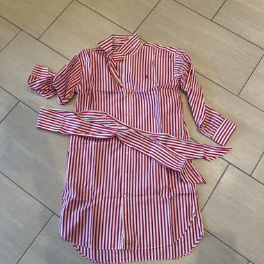 Ralph Lauren robe-chemise rayée rose taille 12