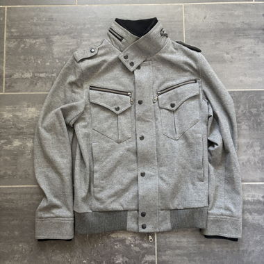 Grey Japanese Semantic Design Jacket M