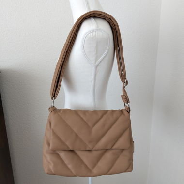 Tasche braun beige Schulter Tasche Umhängetasche