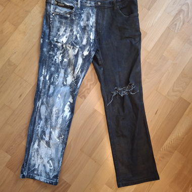 Jeans Wrangler effetto vissuto su misura