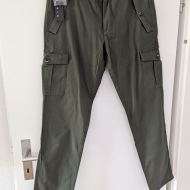 Pantalon cargo vert olive Sisley