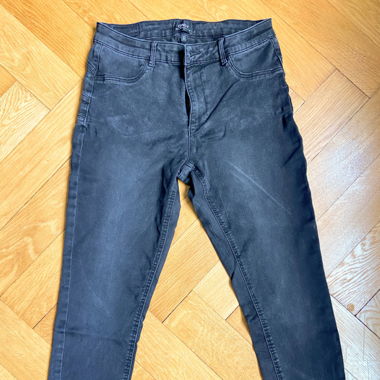 Schwarze Jeans Skinny Fit, "washed" Optik