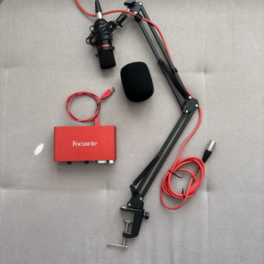 Podcast, Streaming Setup, Focusrite Scarlett, etc.
