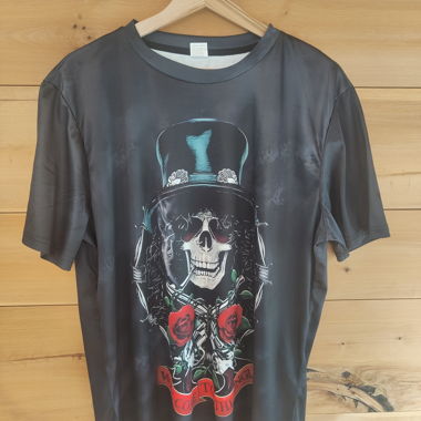 T-shirt Nero con Teschio