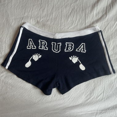 vintage navy blue mini shorts
