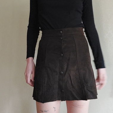 Brown A-line skirt