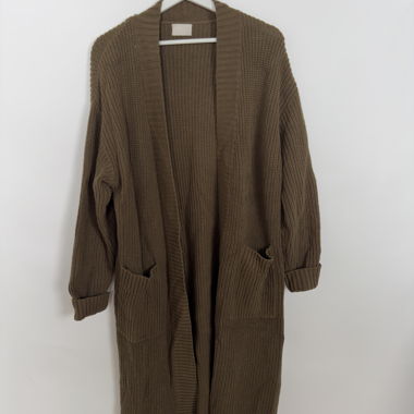 Brown Knit Cardigan