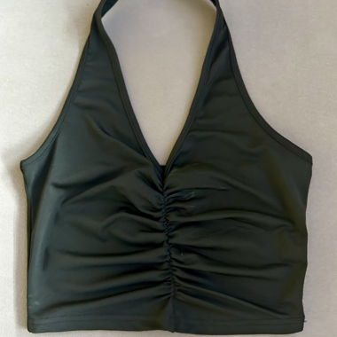 Black open-back top