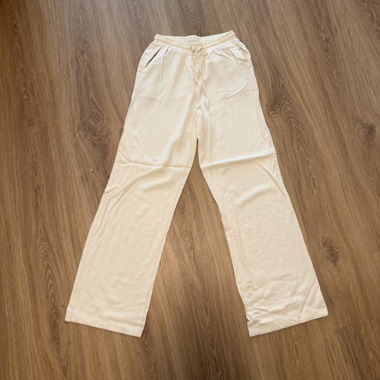 Leinenartige Wide-Leg-Hose