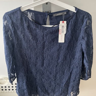 Blusa in pizzo Esprit navy