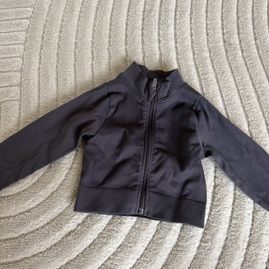 Veste de survêtement noire à zip Teveo
