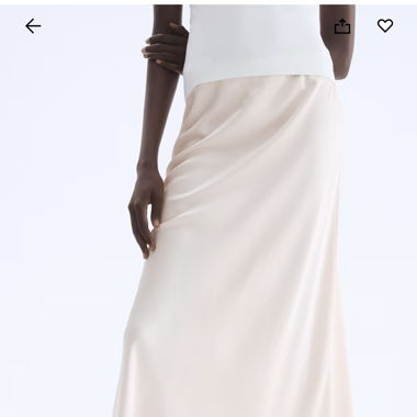 Long rose gold skirt