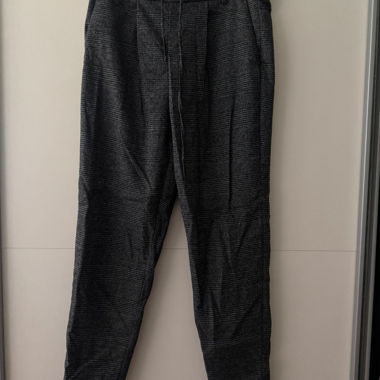 Vero Moda Grey Checked Fabric Trousers