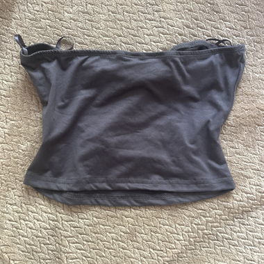 Grey Bandeau Top