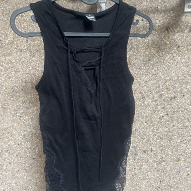 Oscalito Lace-Up Black Top