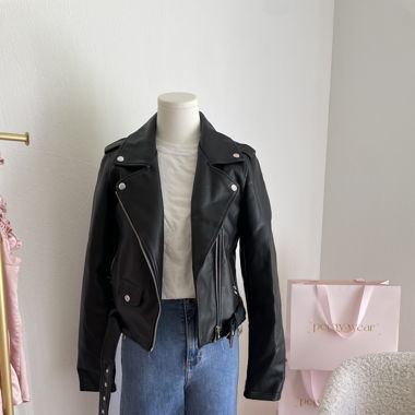 Lässige Biker Lederjacke