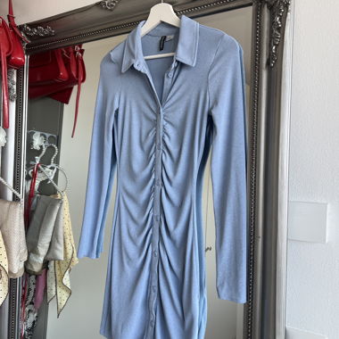 Robe chemise bleue