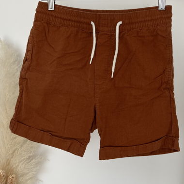 Short leggeri con vita elastica color ruggine