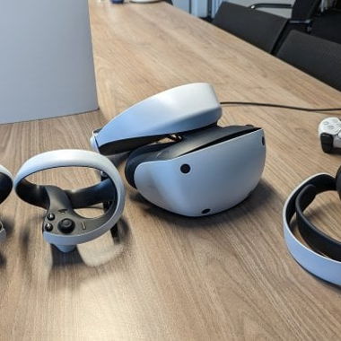PlayStation VR2 headset and 2 Sense controllers