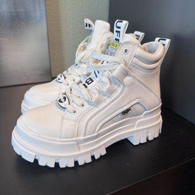 Buffalo White Platform Boots