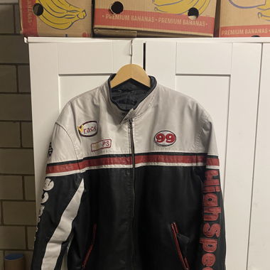 Lederjacke - Racing Look XL