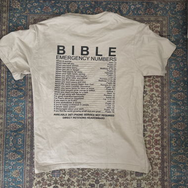 T-shirt Cristiano "Bible Emergency"