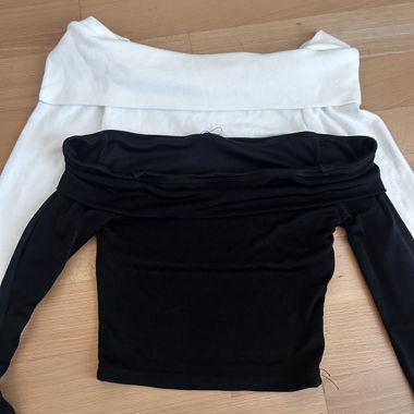 Off-Shoulder Long-Sleeve Top Set