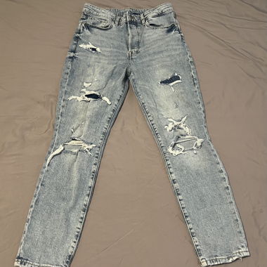 Jeans Mom H&M, bleu clair