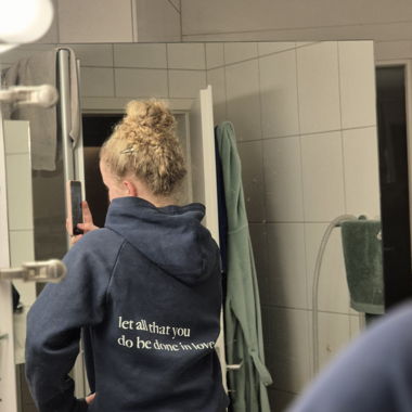 sweat à capuche bleu