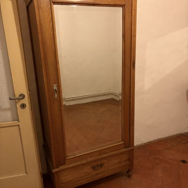Antique Wardrobe with Mirror