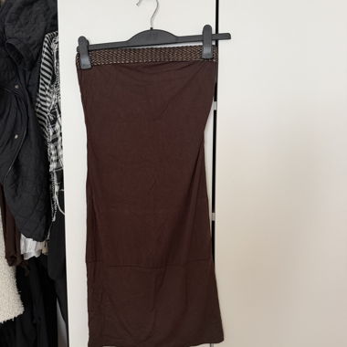 Abito tubo vintage marrone