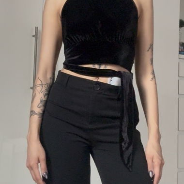 Black Neckholder Top