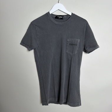 T-shirt grigio con tasca DSQUARED2