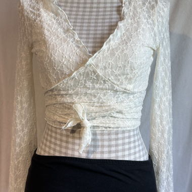 Maglia a maniche lunghe in pizzo