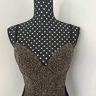 Leoparden-Korsage mit leichtem Push-up 80B wie neu