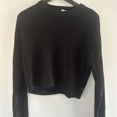 Black QS Knit Sweater, Size S