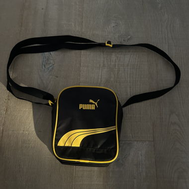 Borsa a tracolla Puma nera e gialla