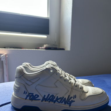 Off White OOO For Walking Weiss Blau Size 43