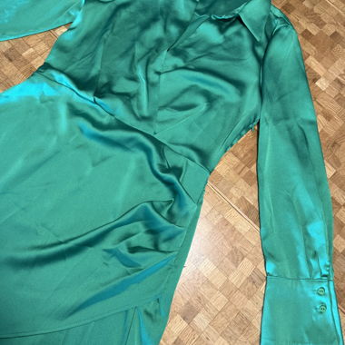 Green Mango Shirt-Collar Dress
