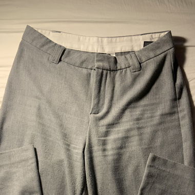 pantalon de costume jambe large / taille mi-haute