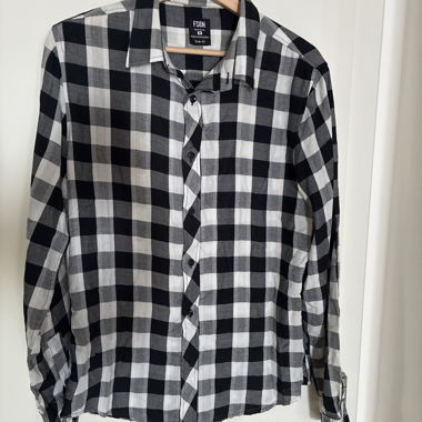 Camicia a quadri nero e bianco FSBN
