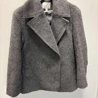 Manteau court gris H&M en laine
