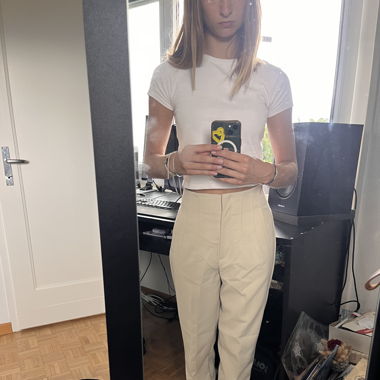 Pantaloni Eleganti da Completo a Vita Alta